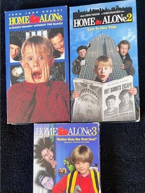 Home Alone 1, 2, and 3 VHS Movie Collection
